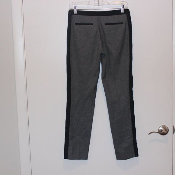 Club Monaco Gray & Black high-Rise Straight Leg Pants Women's Size 0 - Picture 4 of 9